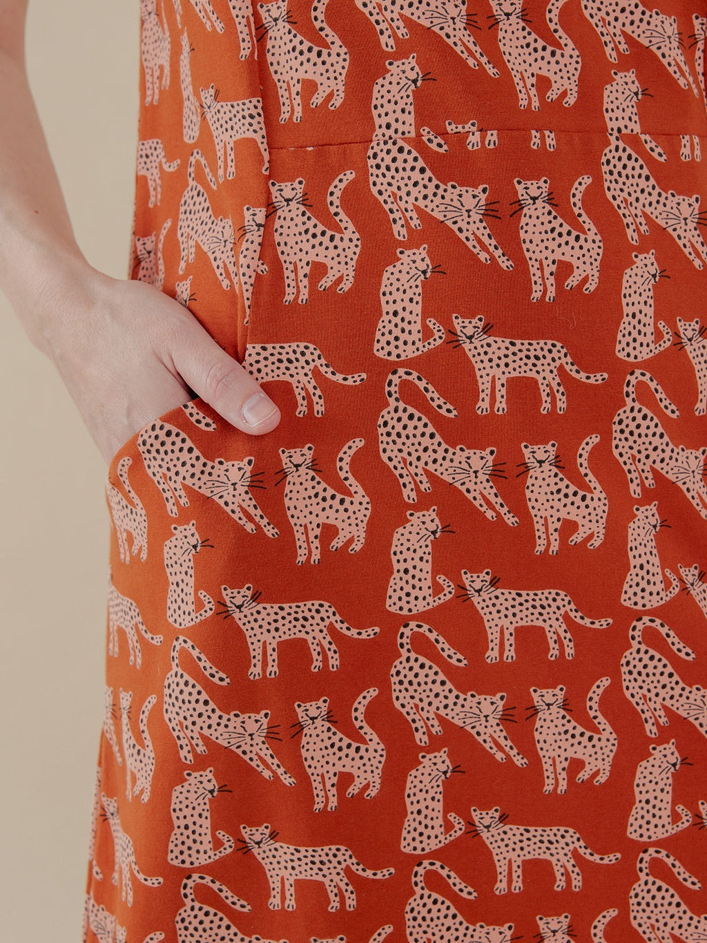 Evanston Dress - Leopard Sienna