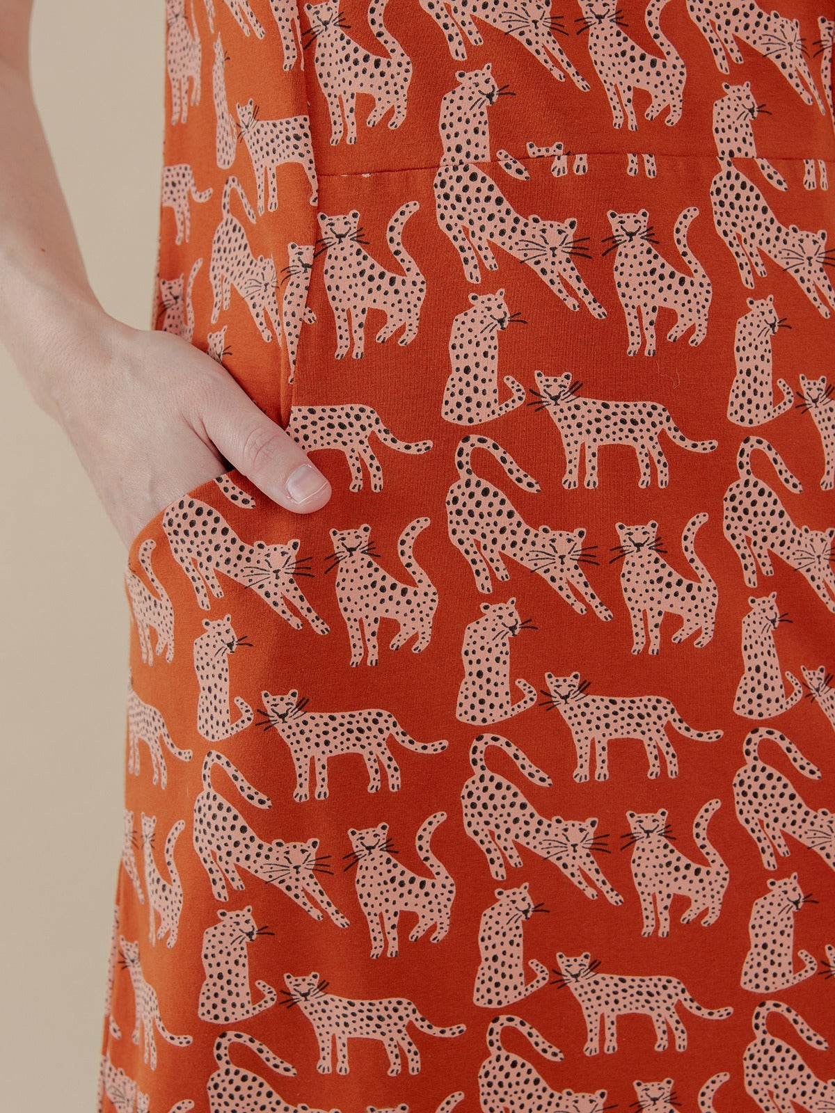 Evanston Dress - Leopard Sienna