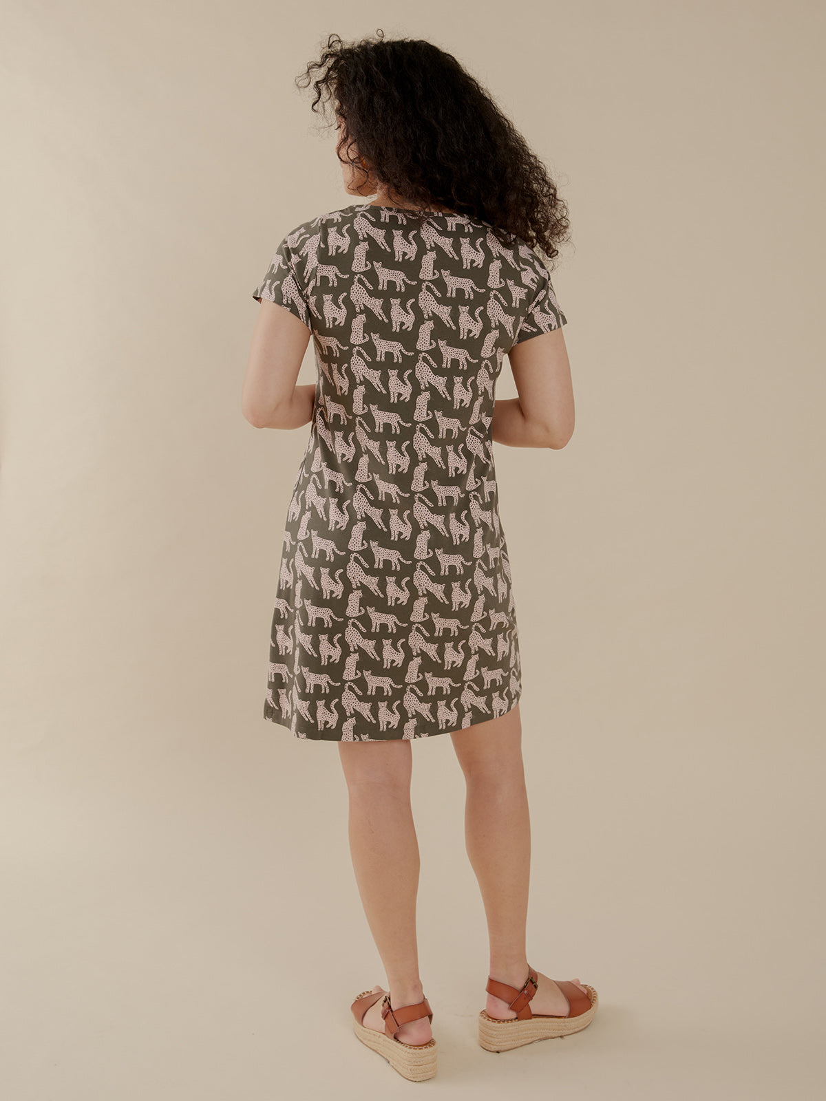 Hudson Shirt Dress - Leopard Green