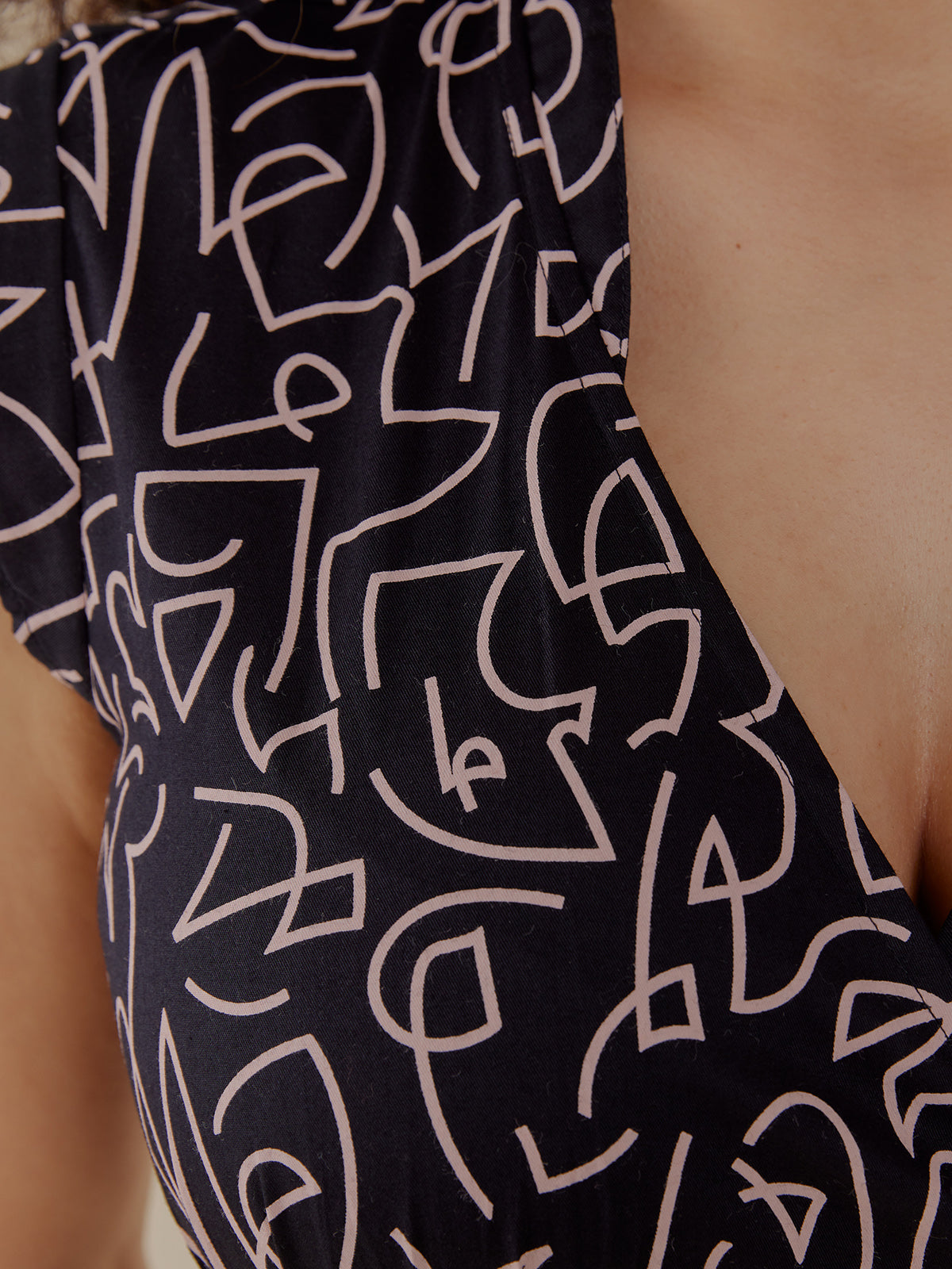 Lucille Dress - Black Lines
