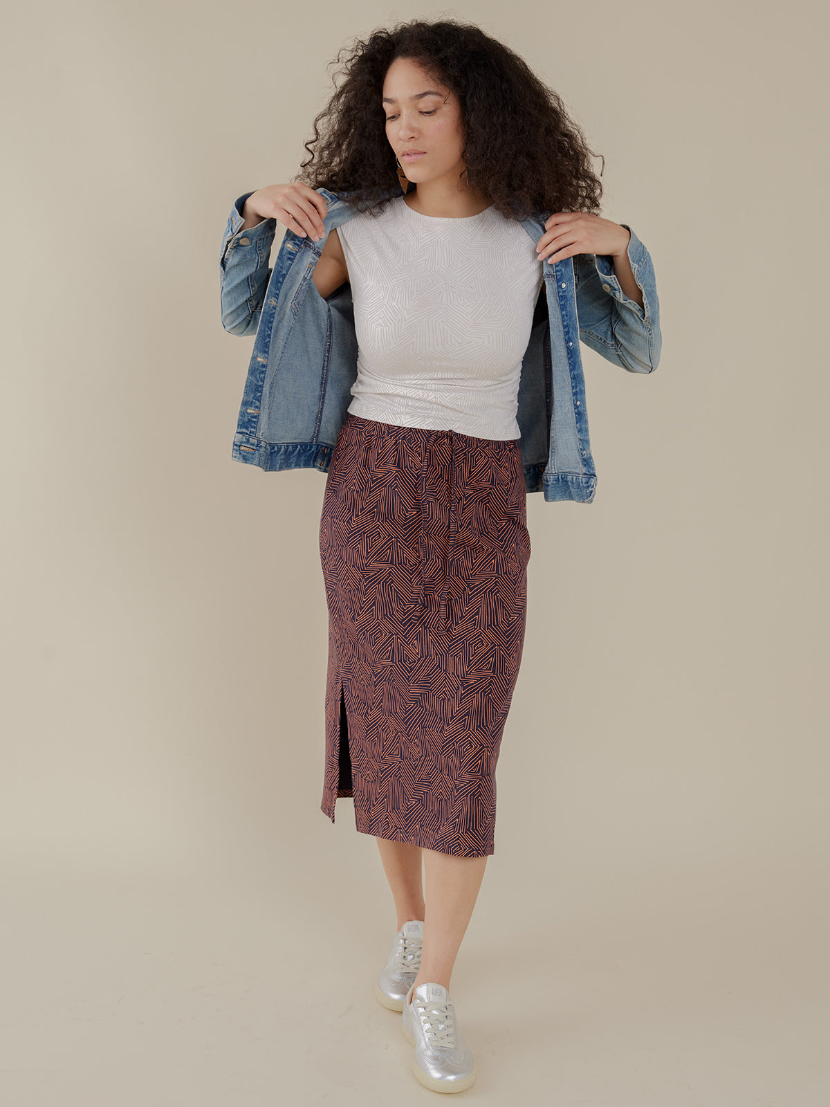 Isla Skirt - Tree Rings Blue