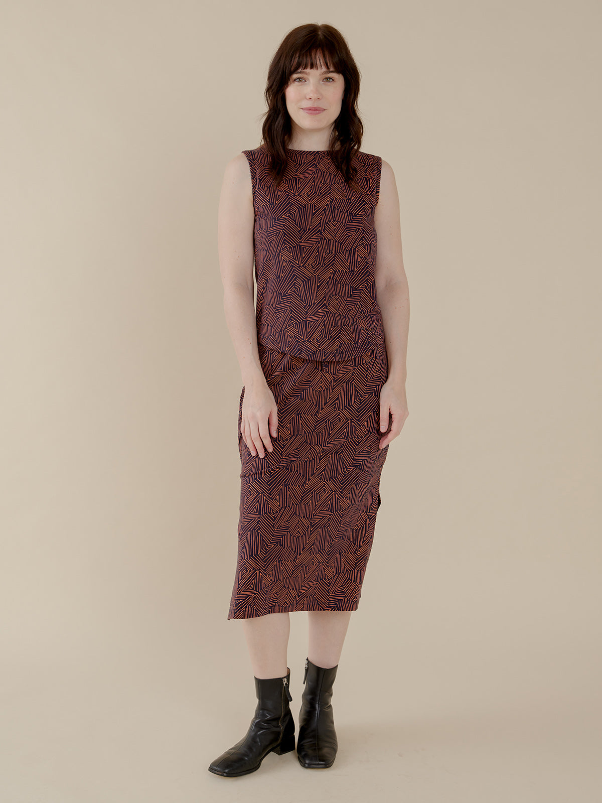 Isla Skirt - Tree Rings Blue