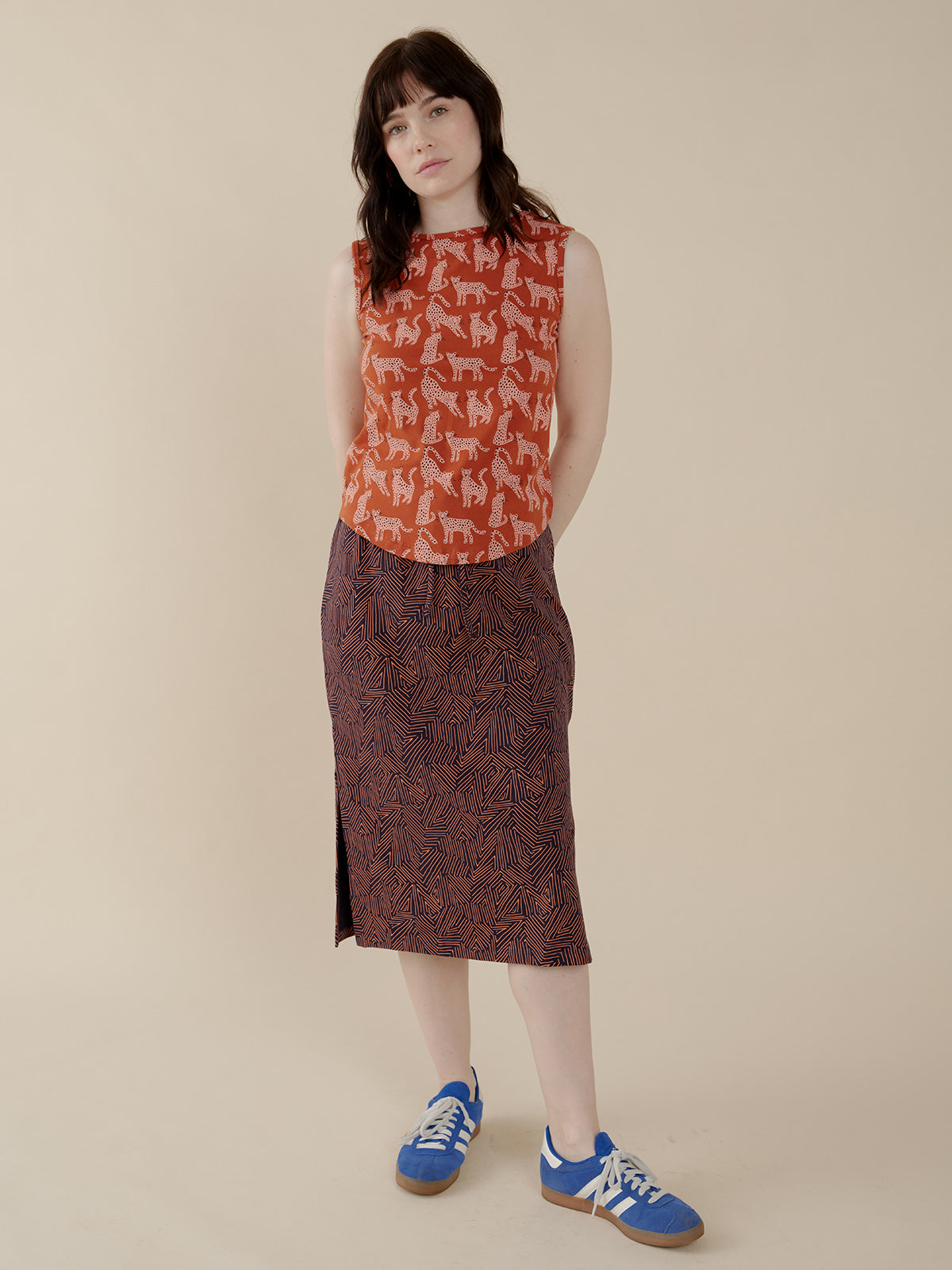 Isla Skirt - Tree Rings Blue