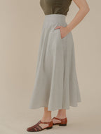Lucinda Skirt - Olive Stripe