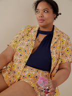 Camp Plus Size Shirt - Sunny Floral