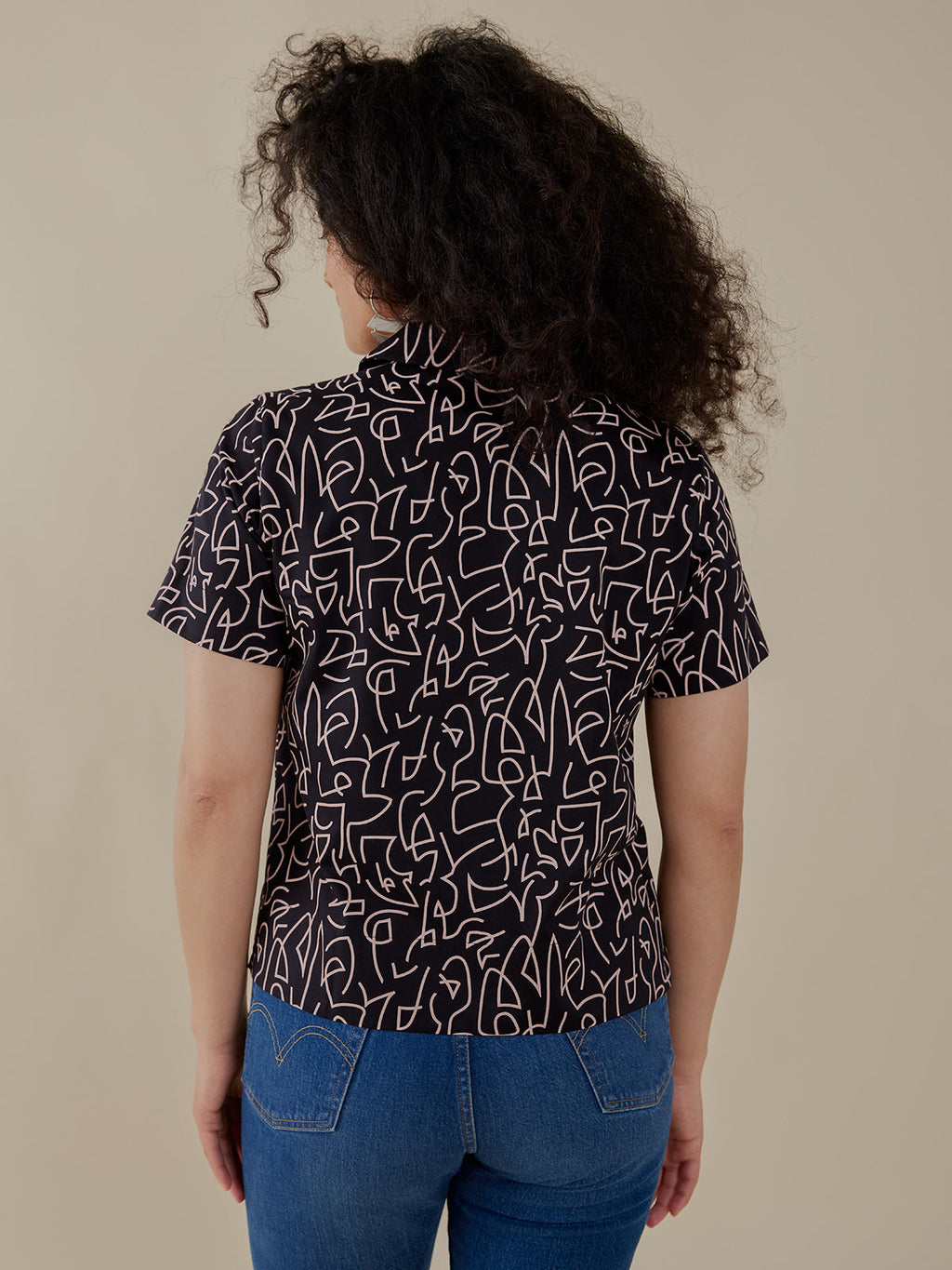 Camp Shirt - Black Lines