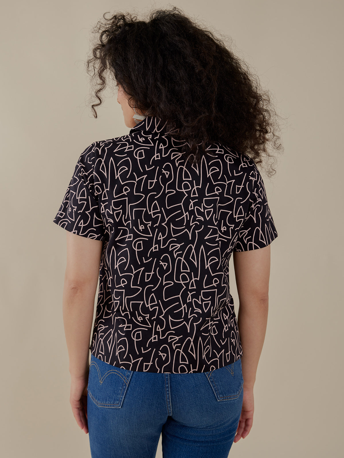 Camp Shirt - Black Lines