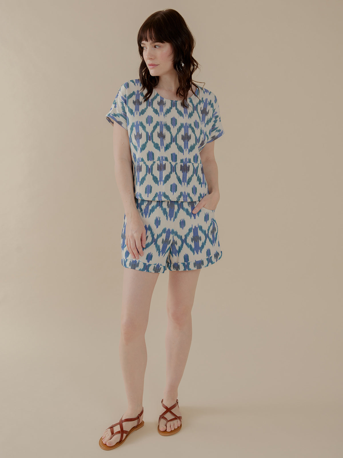 Dana Top - Seashore Ikat