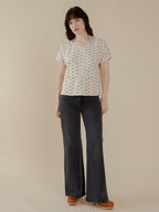 Dana Top - Ivory Ikat