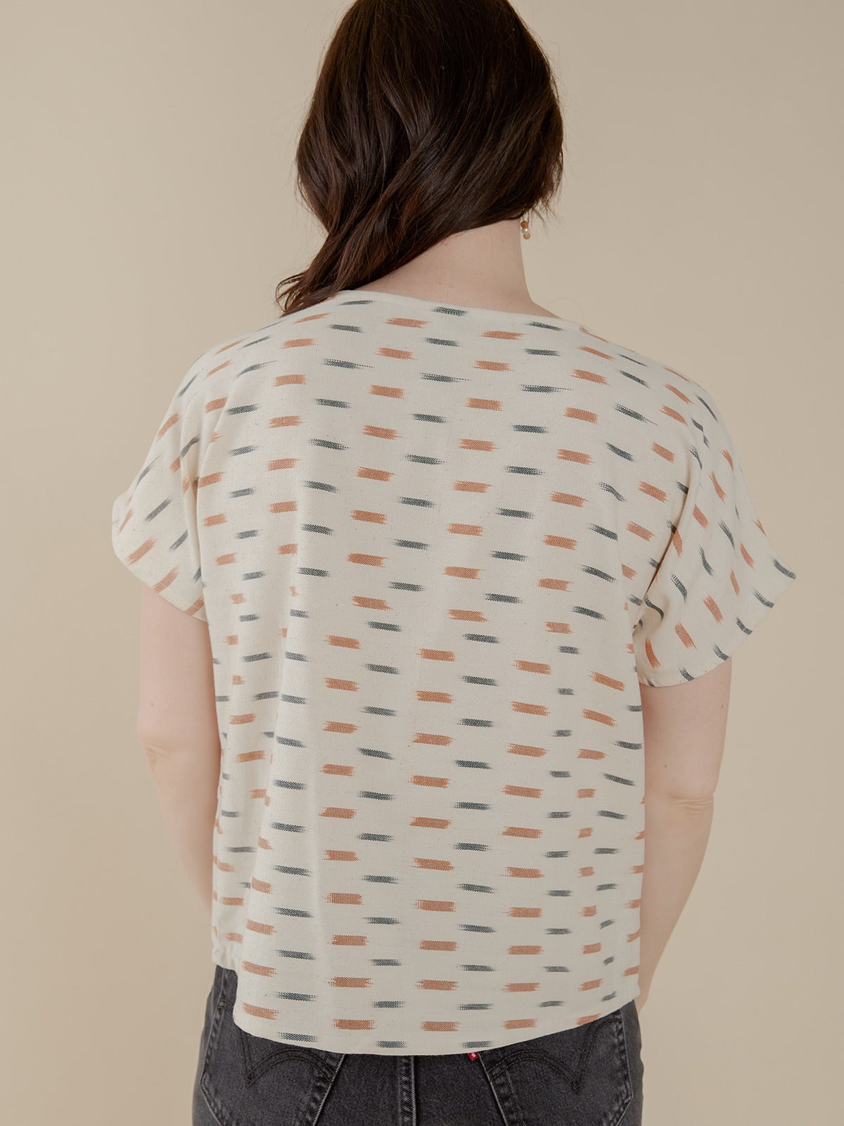 Dana Top - Ivory Ikat