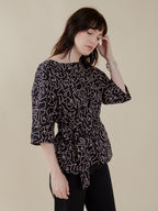 Ruth Top - Black Lines