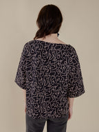 Ruth Top - Black Lines