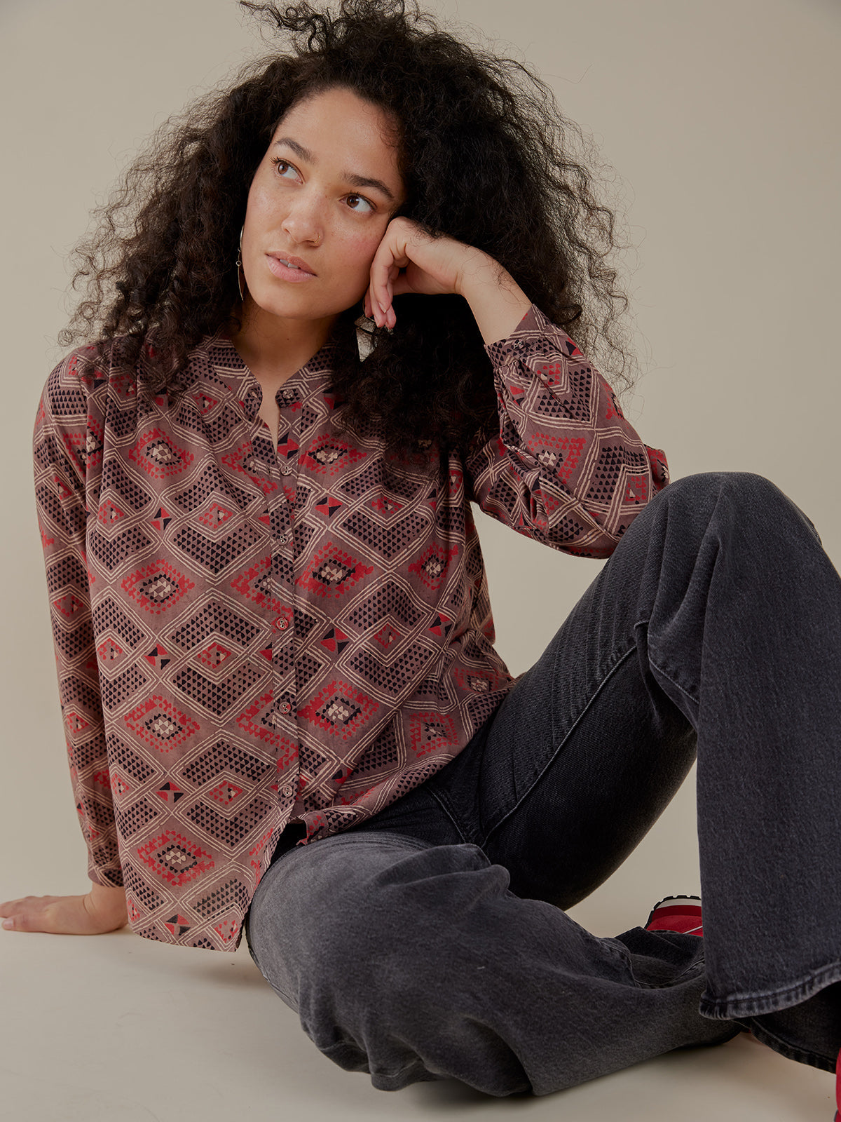 Stella Top - Brown Diamonds