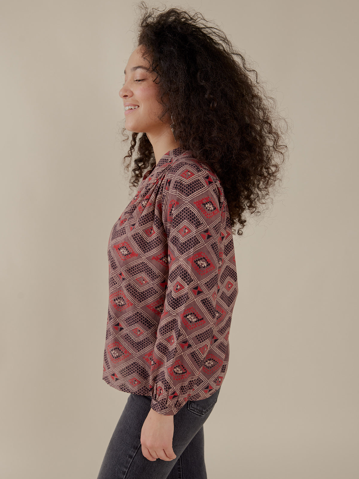 Stella Top - Brown Diamonds