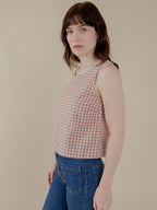 Neko Tank - Brown Gingham