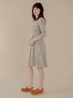 Callie 3/4 Sleeve Wrap Dress - Field Taupe
