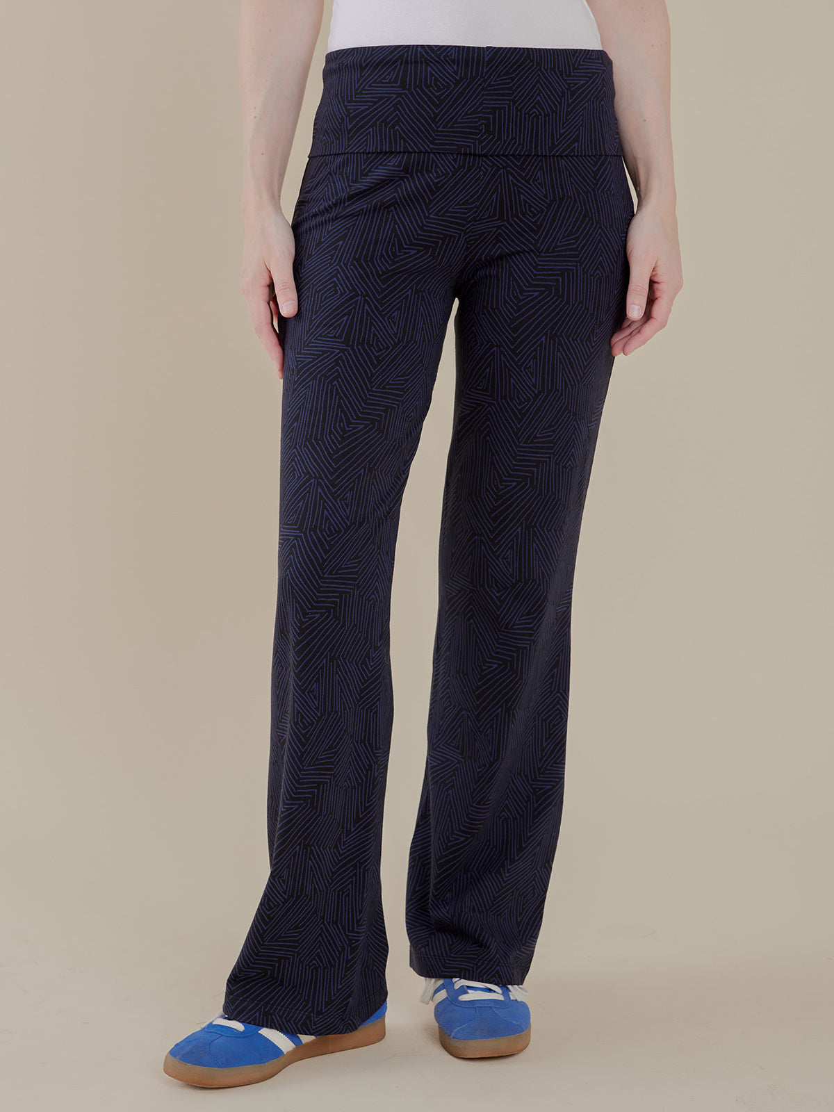 Fold Over Pant - Tree Rings Midnight