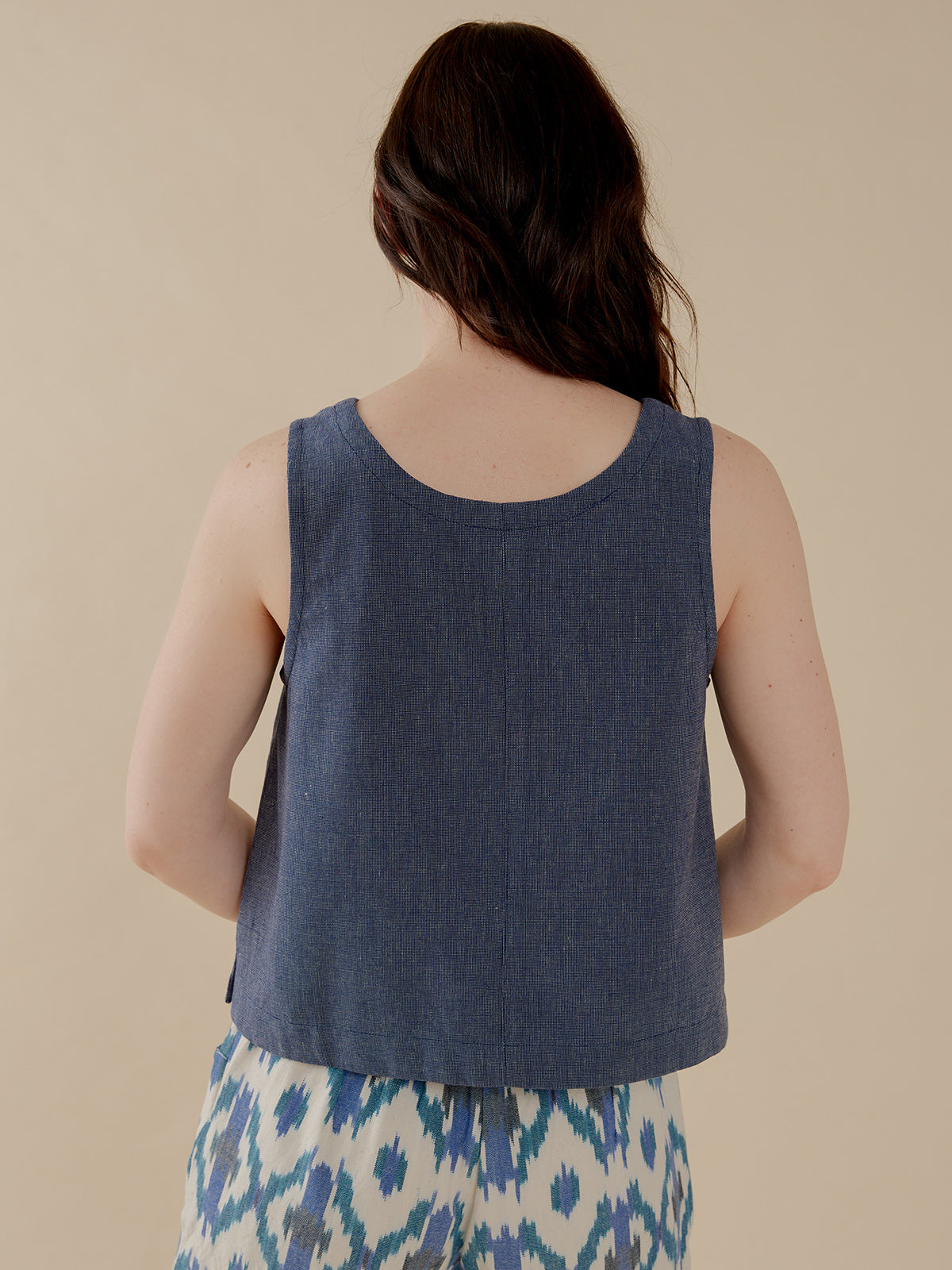 Neko Tank - Blue Chambray