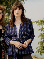 Crossroads Jacket - Sapphire Ikat