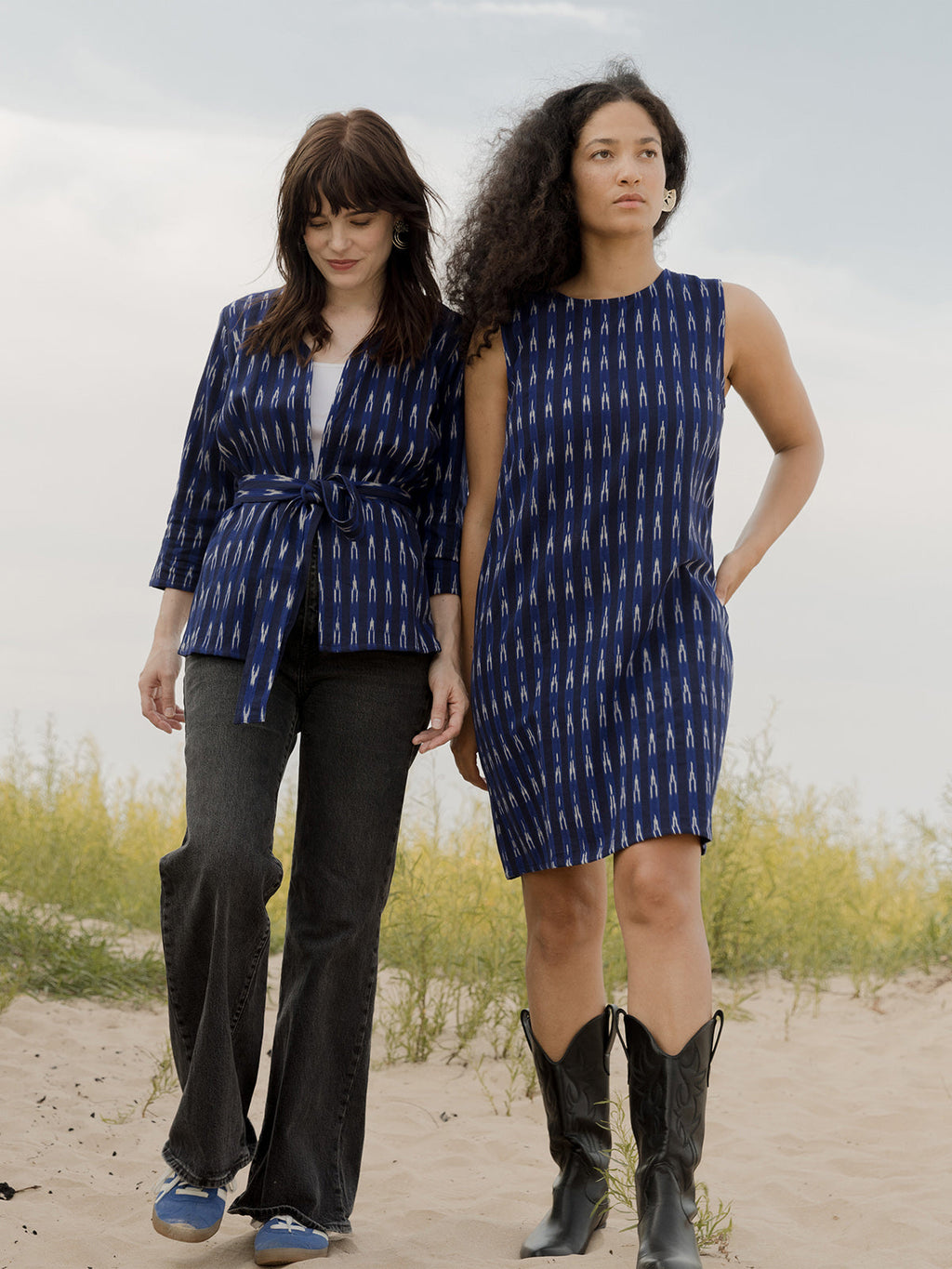 Crossroads Jacket - Sapphire Ikat