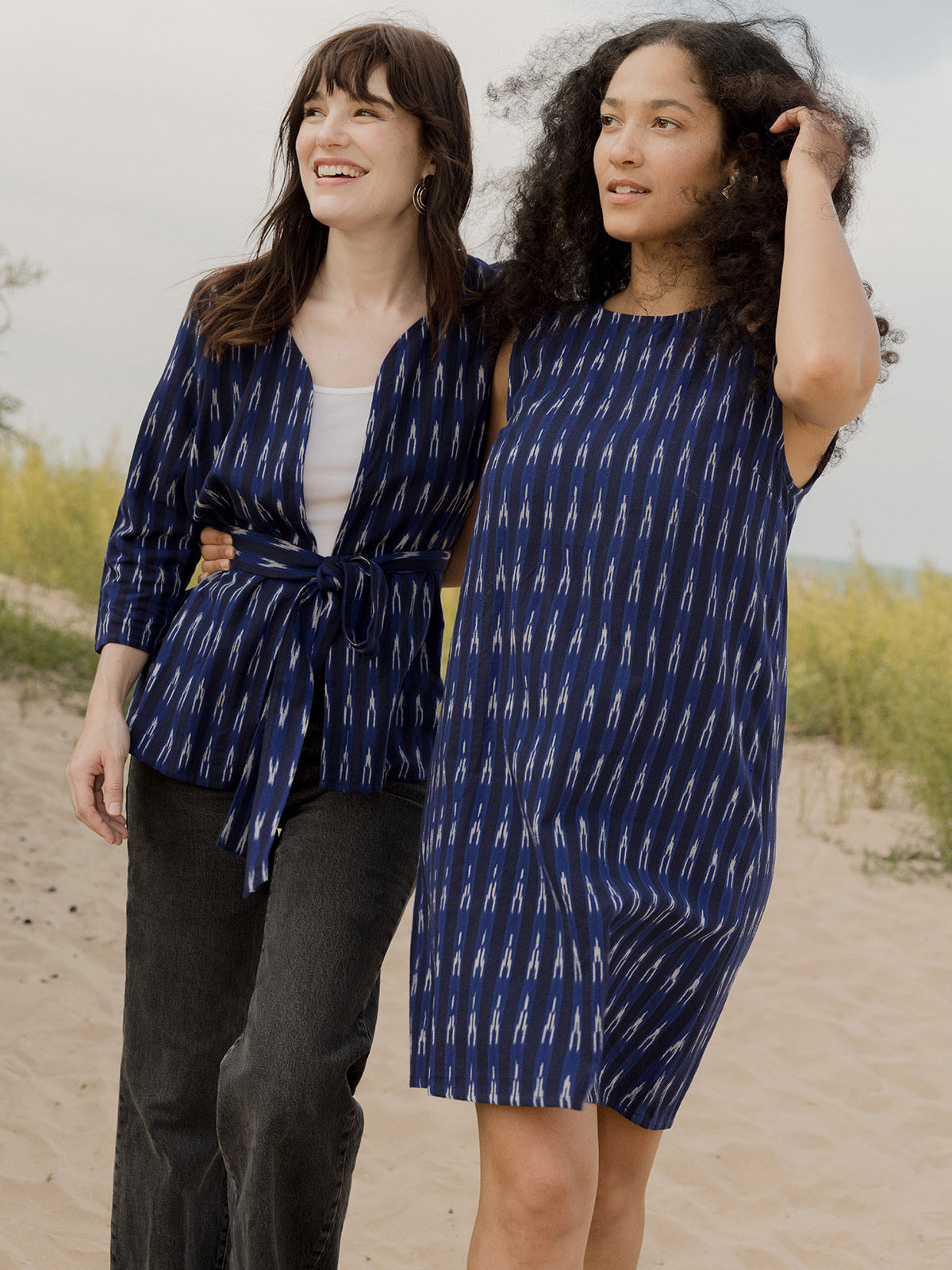 Crossroads Jacket - Sapphire Ikat
