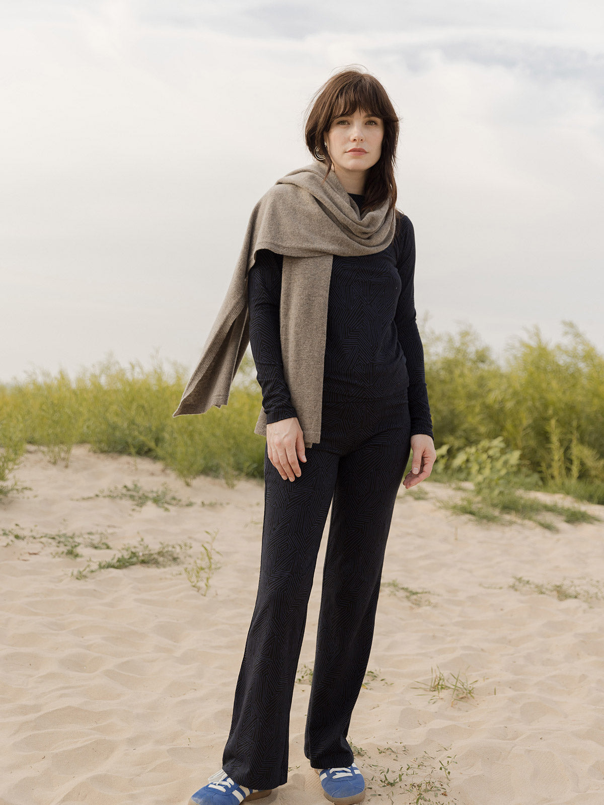 Fold Over Pant - Tree Rings Midnight