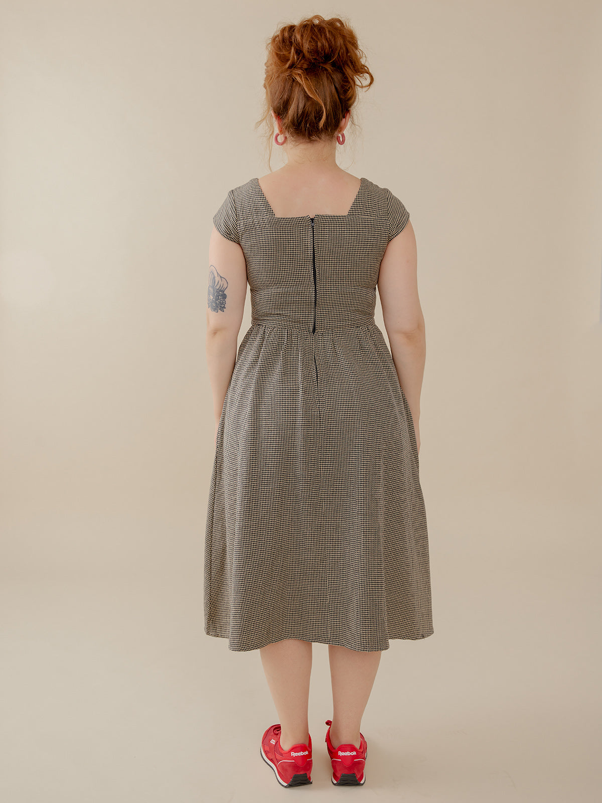 Rupi Midi Dress - Houndstooth