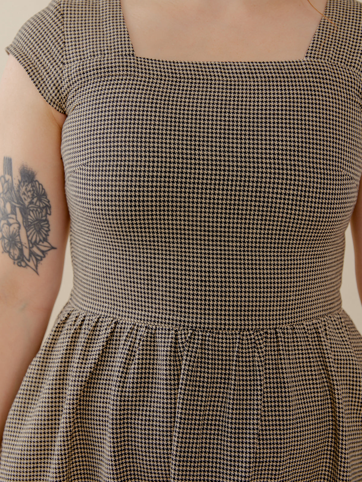 Rupi Midi Dress - Houndstooth
