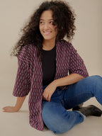 Relaxed Jacket - Plum Ikat