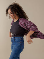 Relaxed Jacket - Plum Ikat