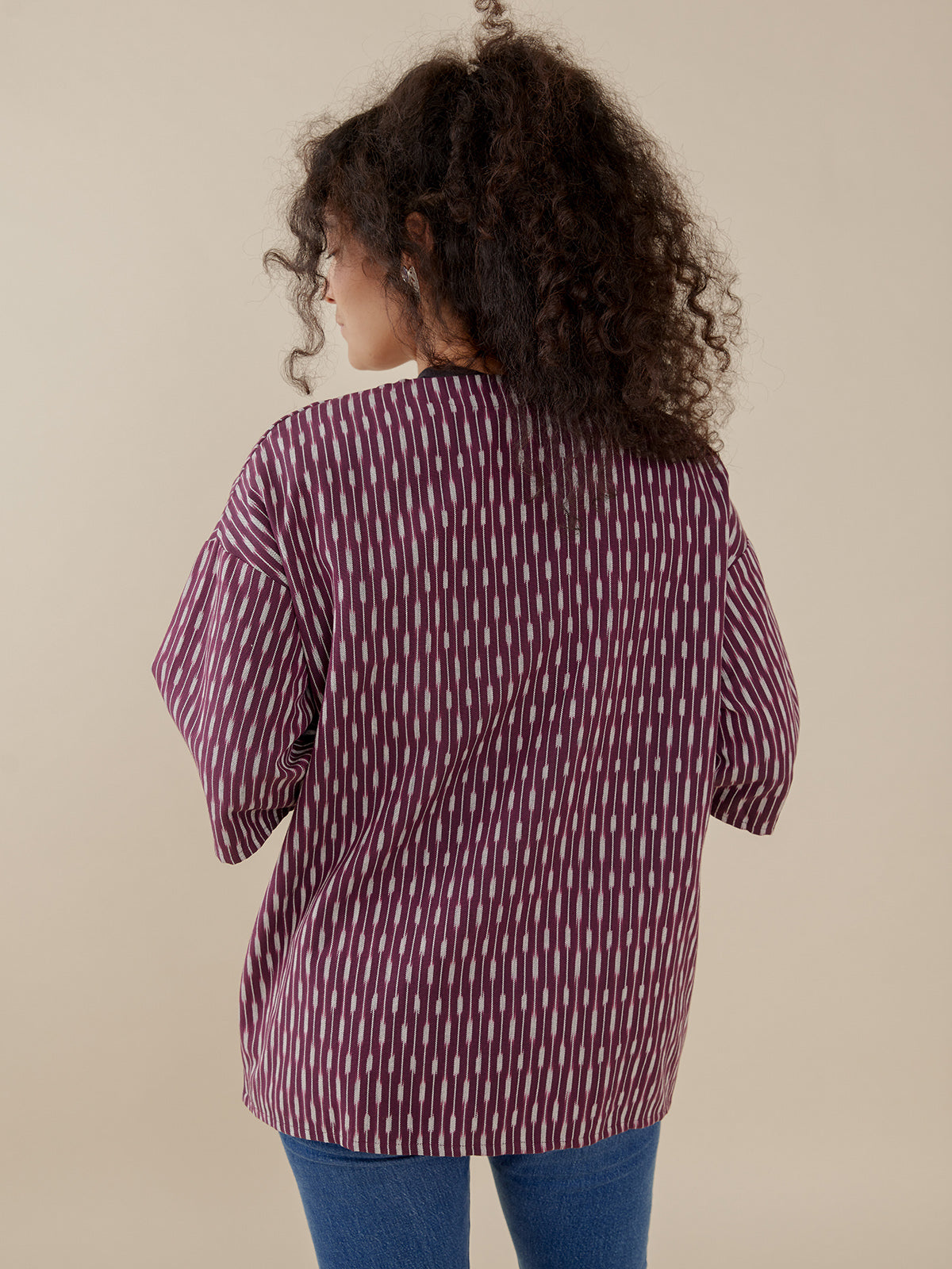 Relaxed Jacket - Plum Ikat
