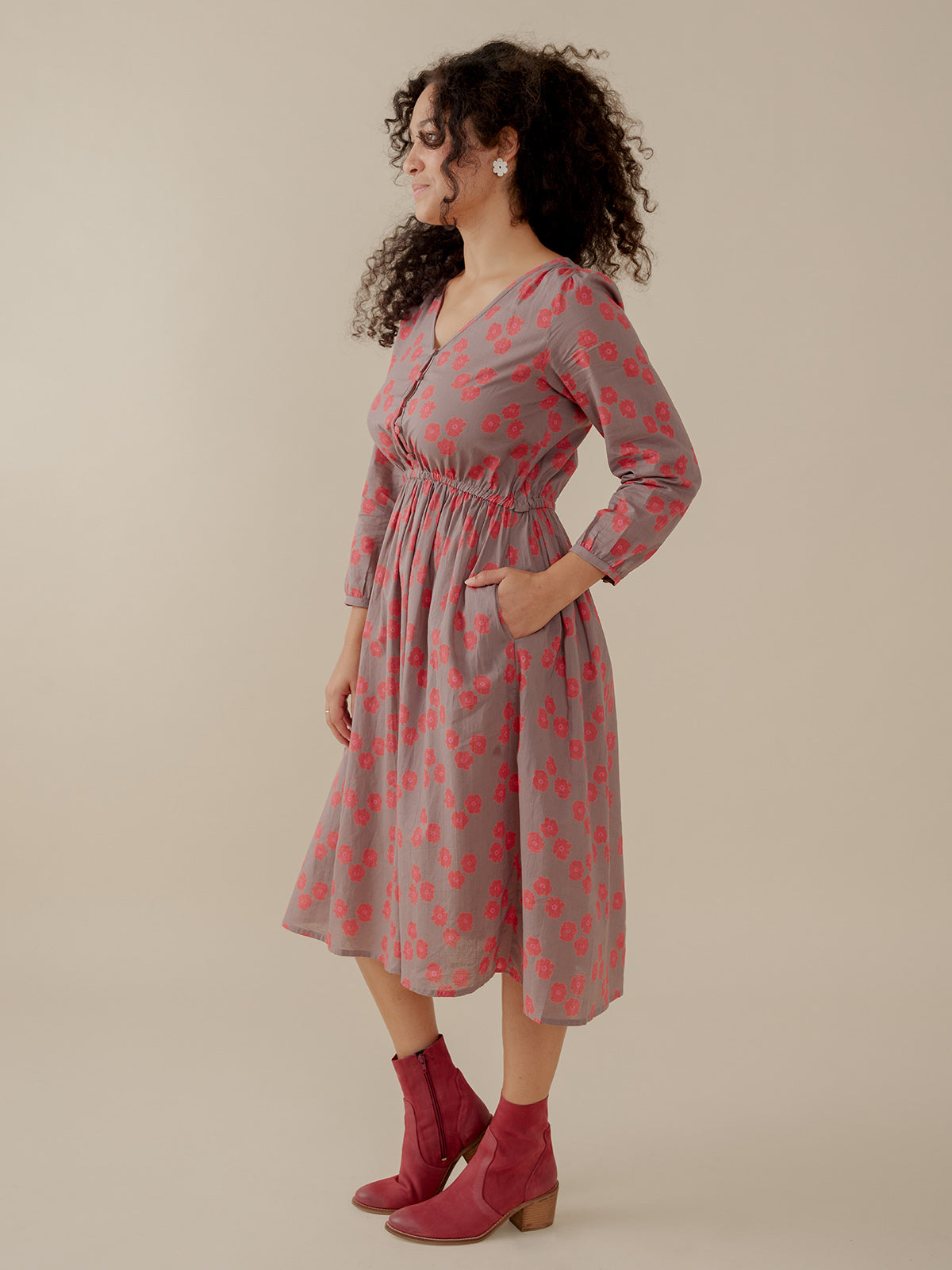 Mia Dress - Fuchsia Floral