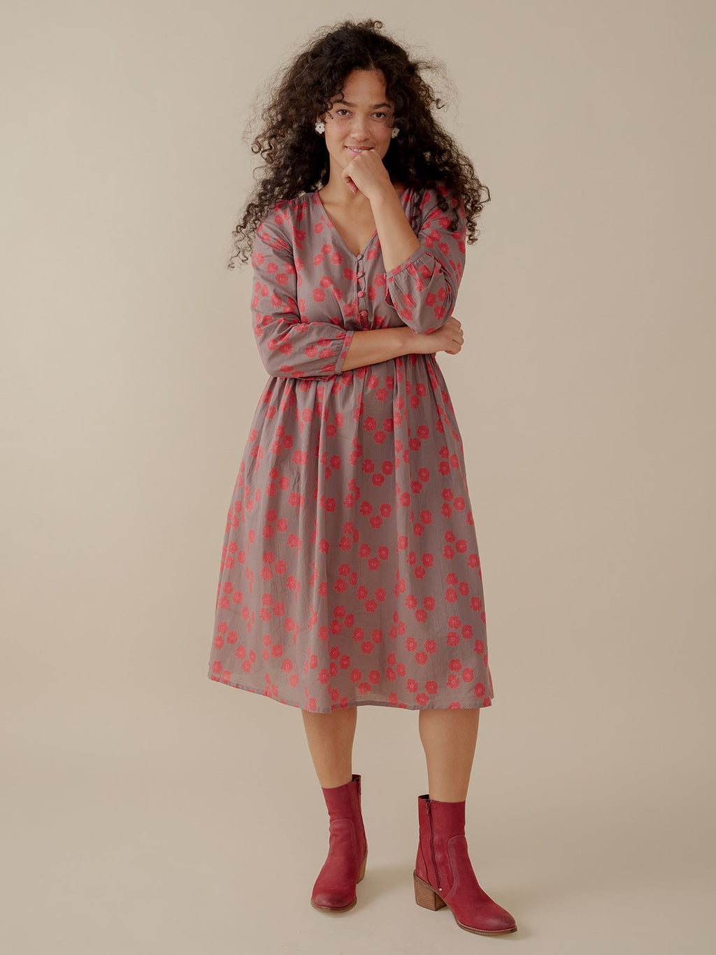 Mia Dress - Fuchsia Floral