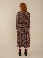 Mirah Tiered Dress - Mauve Tile