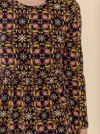 Mirah Tiered Dress - Mauve Tile