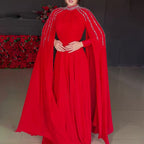 Spring and Summer New Women's Middle Eastern Rhinestone Long Gown Evening Dress