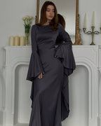 New Style Evening Dress with Large Swing and Flutter Sleeves