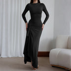 Hot girl wind short sleeve long skirt dress women's dress
