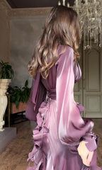 Women's Elegant Fashion Ruffled Slim Dress