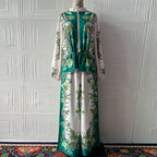 Fashion 3D Printed Floral Baseball Jacket and Drawstring Pants Two-Piece Set