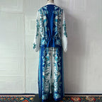 Fashion 3D Printed Floral Baseball Jacket and Drawstring Pants Two-Piece Set