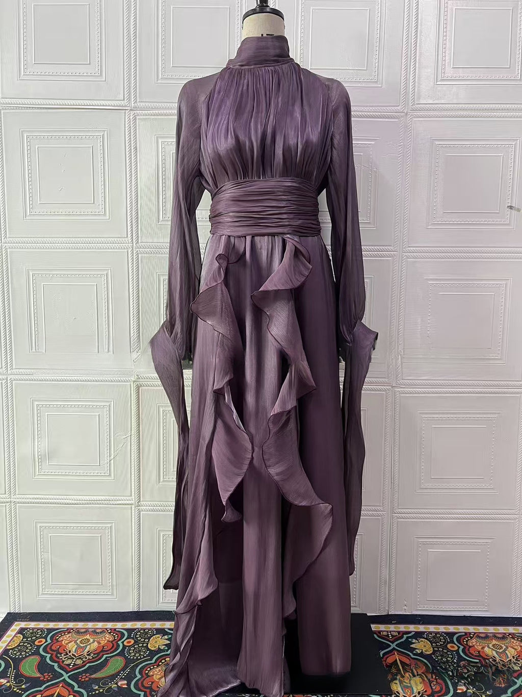 Women's Elegant Fashion Ruffled Slim Dress