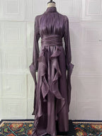 Women's Elegant Fashion Ruffled Slim Dress