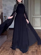 Spring and Summer New Women's Middle Eastern Rhinestone Long Gown Evening Dress