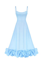 Spring Summer Women's New Fashion Strap Large Hem Three-Dimensional Flower A-Line Dress