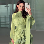 Women's Elegant Fashion Ruffled Slim Dress