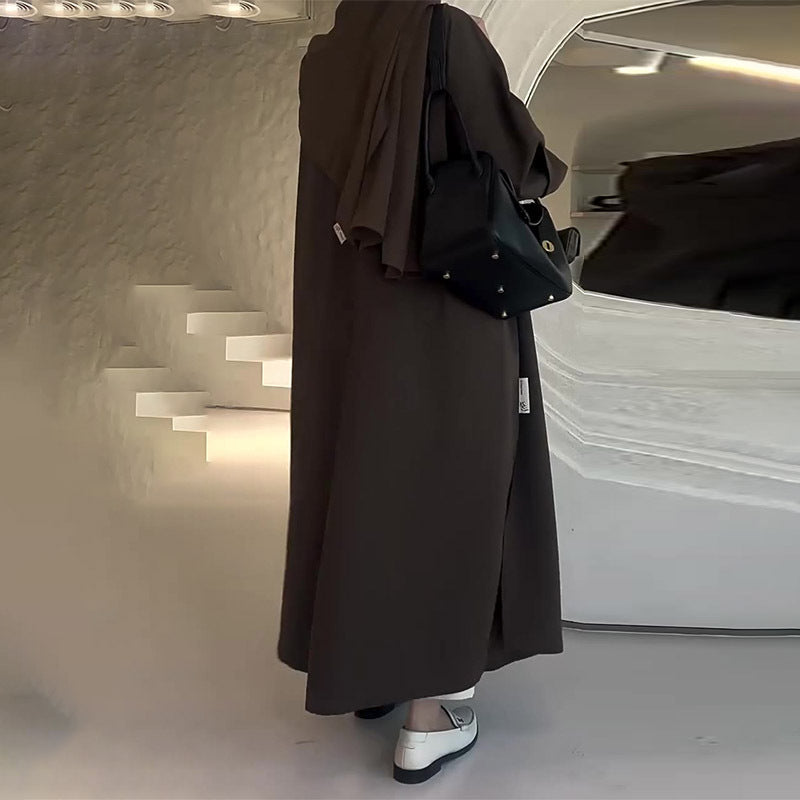 Women's Solid Color Simple Style Loose Versatile Trench Coat