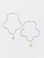 Sea Squiggle Hoops - Gold