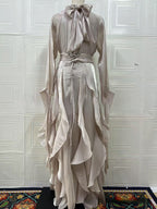 Women's Elegant Fashion Ruffled Slim Dress