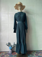 Elegant Mature Women's Spring New Cross-Border Long Pleated Dress